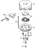 Part Location Diagram of 590451A Briggs and Stratton Rope, Starter